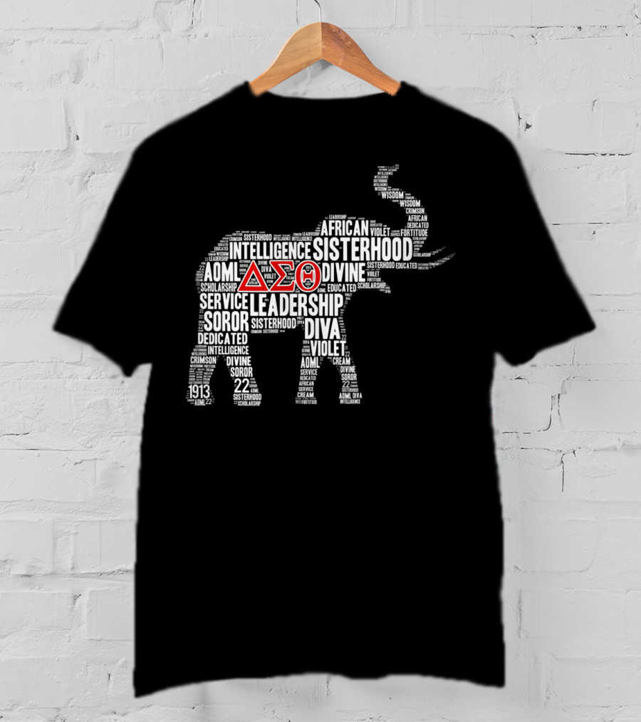 Elephant Delta Sigma Theta 1913 African Sisterhood Leadership Wisdom T-Shirt