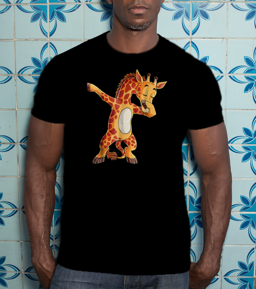 Dabbing Giraffe Cute Funny Dance Giraffes Dab T-Shirt