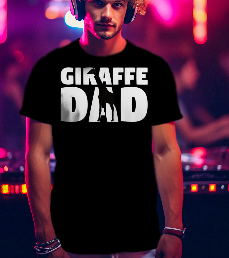 Giraffe Dad Giraffe Zoo Animal Lover T-Shirt