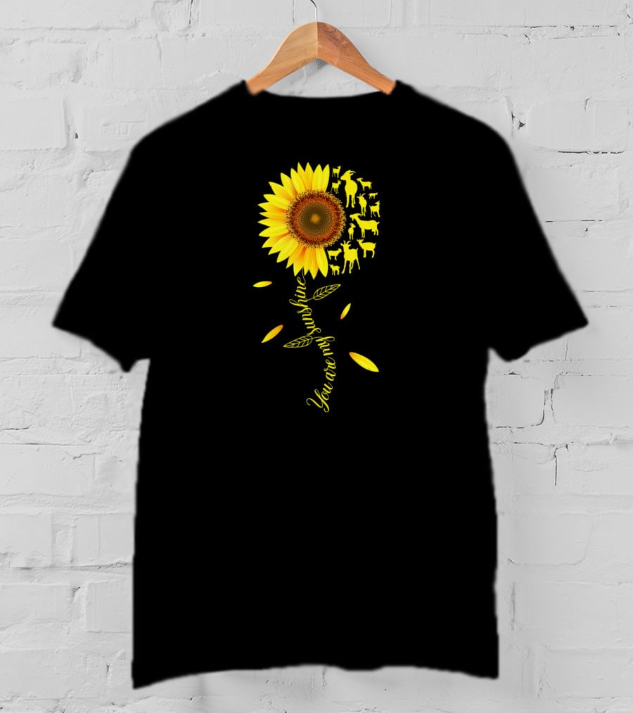 You Are My Sunshine Sunflower Goat Lovers Women Men Farmer T-Shirt