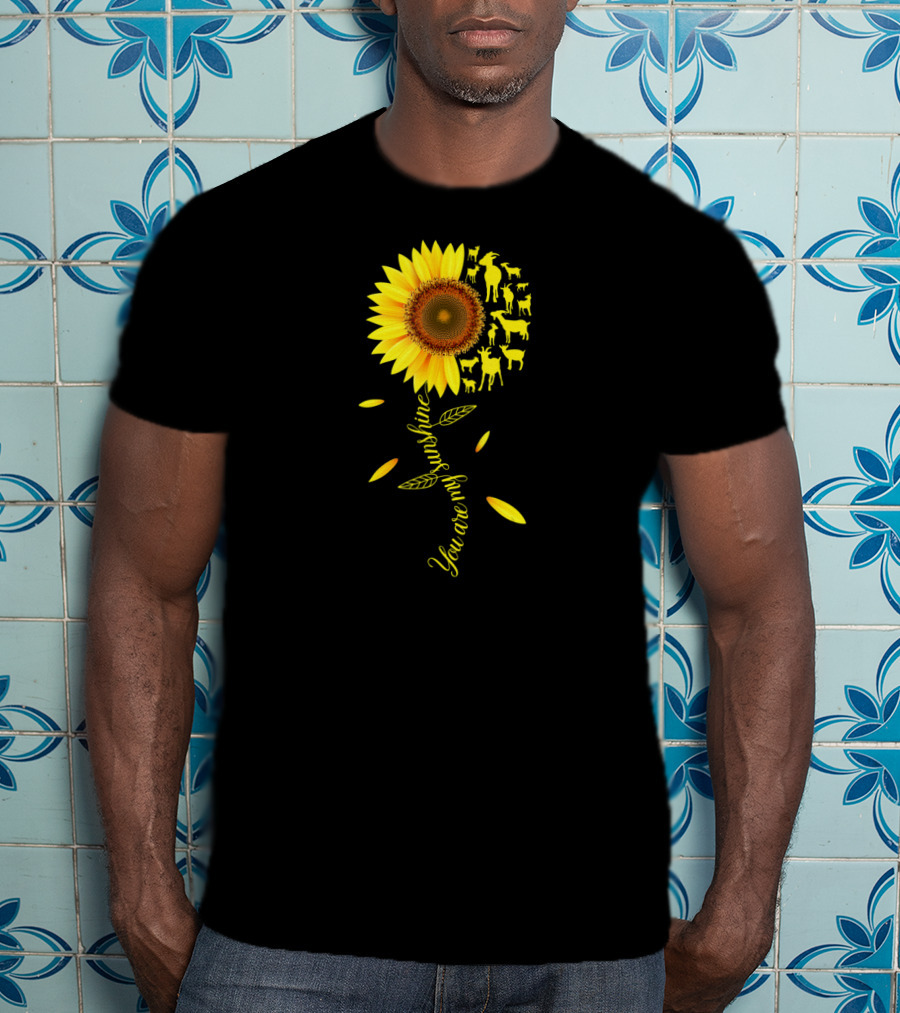 You Are My Sunshine Sunflower Goat Lovers Women Men Farmer T-Shirt