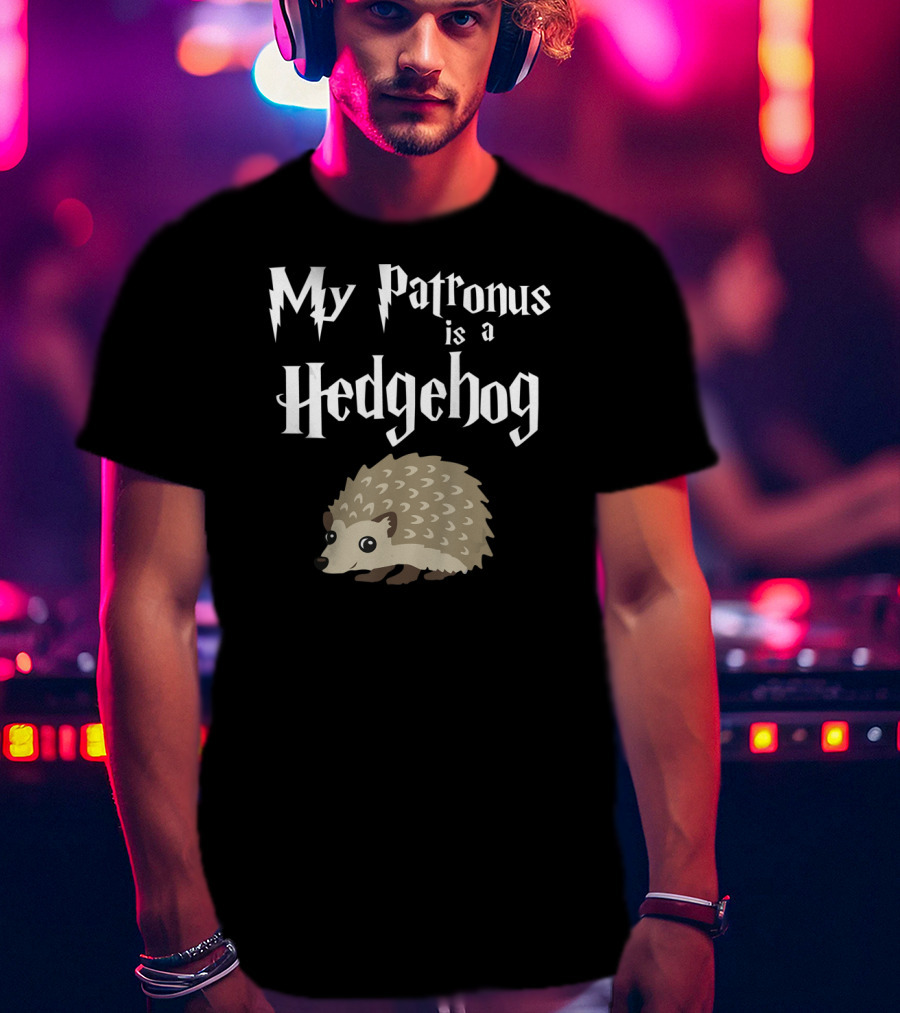 My Patronus Is A Hedgehog Wizardry Animal Charm Magic T-Shirt