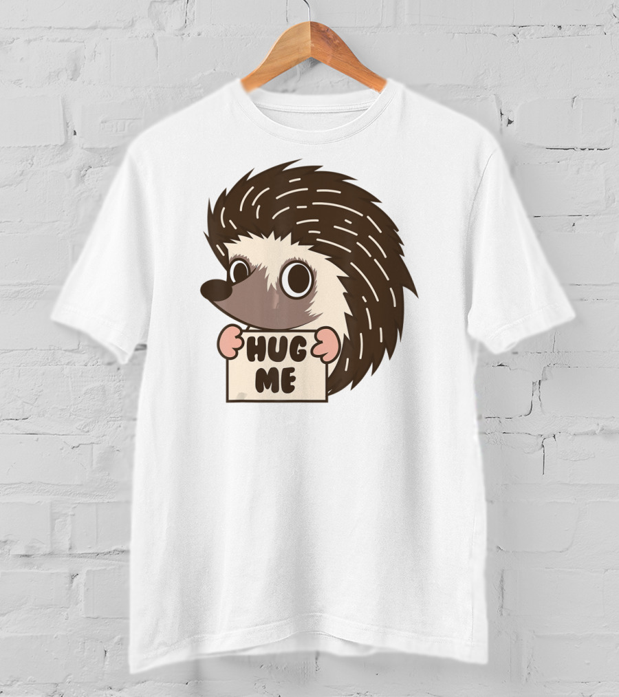Hedgehog Hug Me Cute I Heart Porcupines T-Shirt