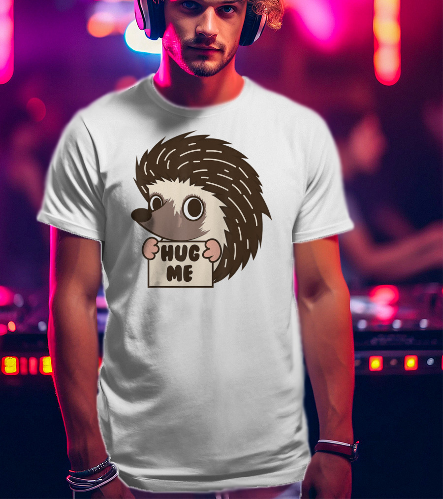 Hedgehog Hug Me Cute I Heart Porcupines T-Shirt