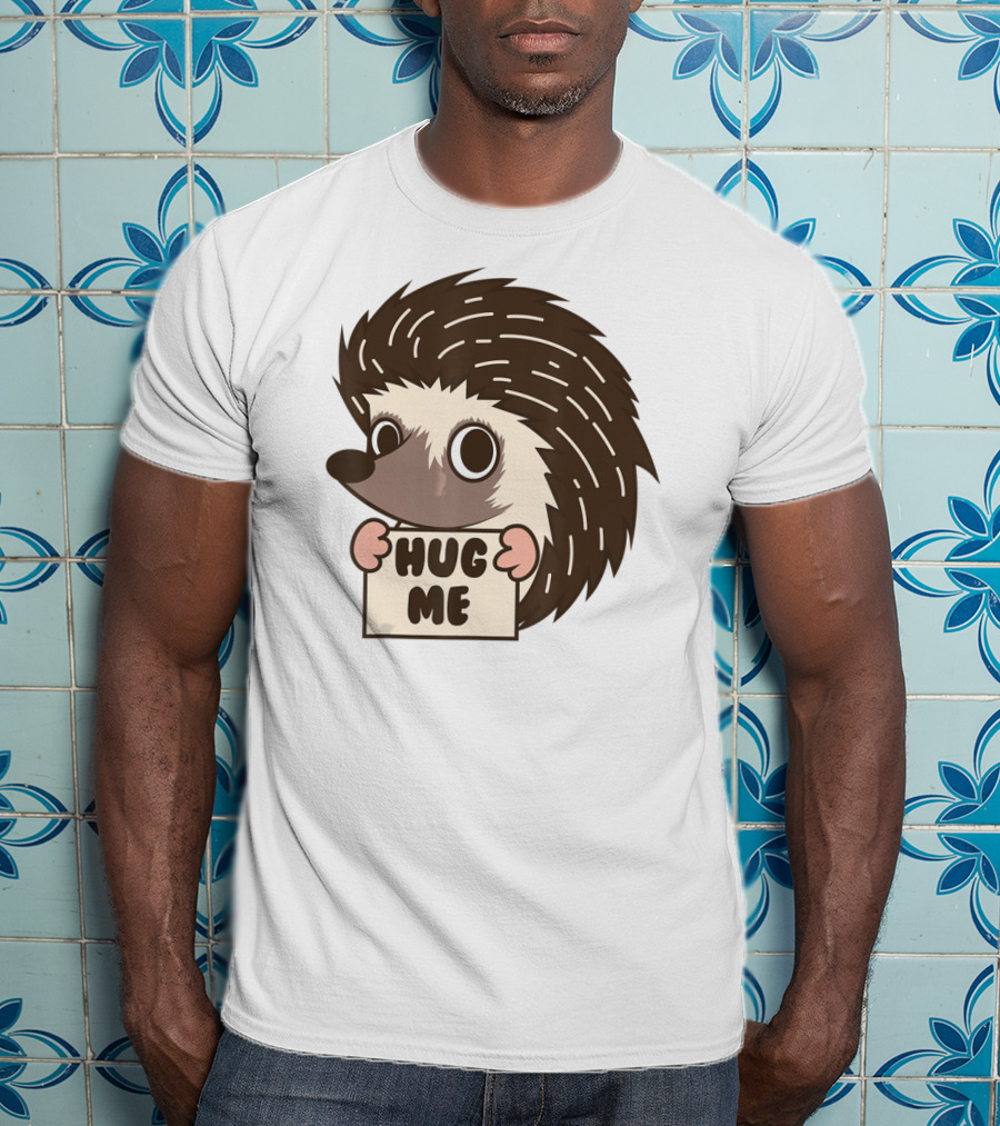 Hedgehog Hug Me Cute I Heart Porcupines T-Shirt