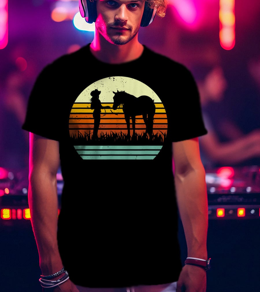 Vintage Retro Halter Horse Show T-Shirt