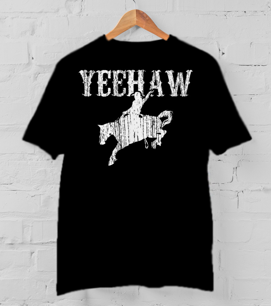 Yeehaw Rodeo Cowboy Western Country Horse Riding T-Shirt