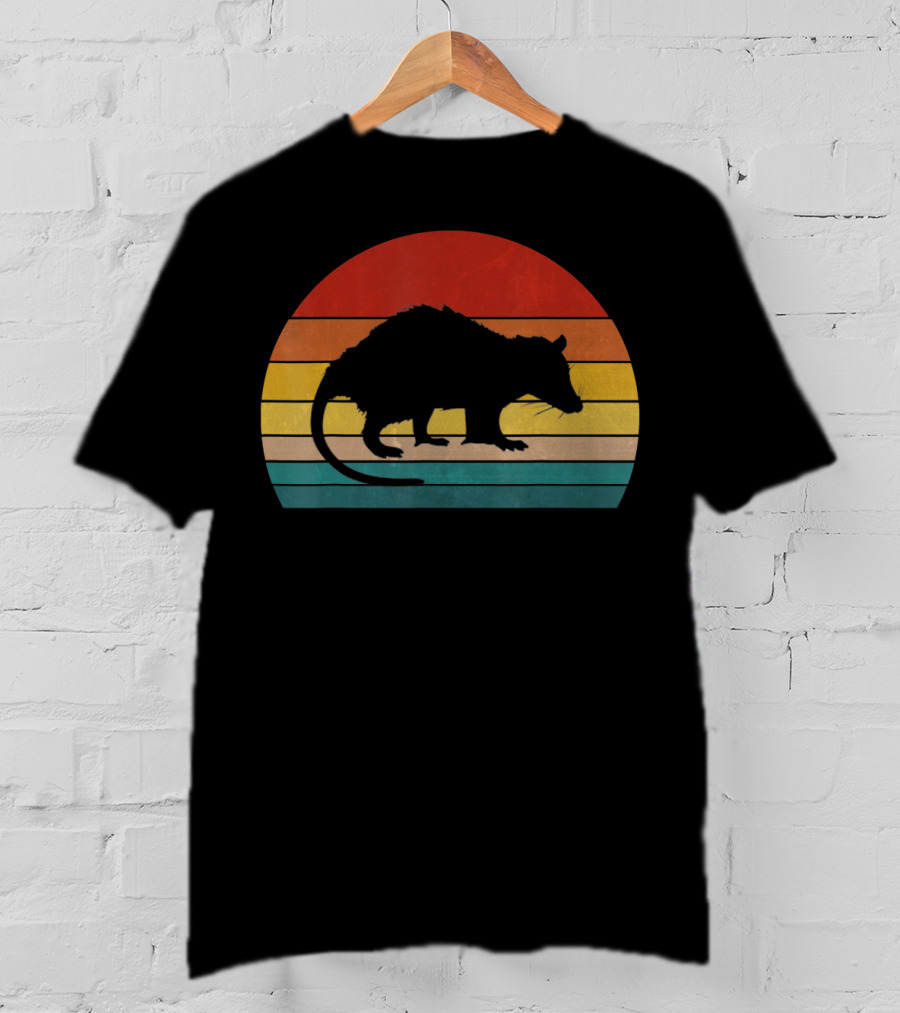 Opossum Vintage Style Possum Retro Sunset T-Shirt