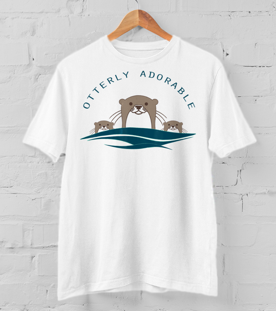 Otterly Adorable Sea Otter Ocean Wildlife Playful Trio T-Shirt