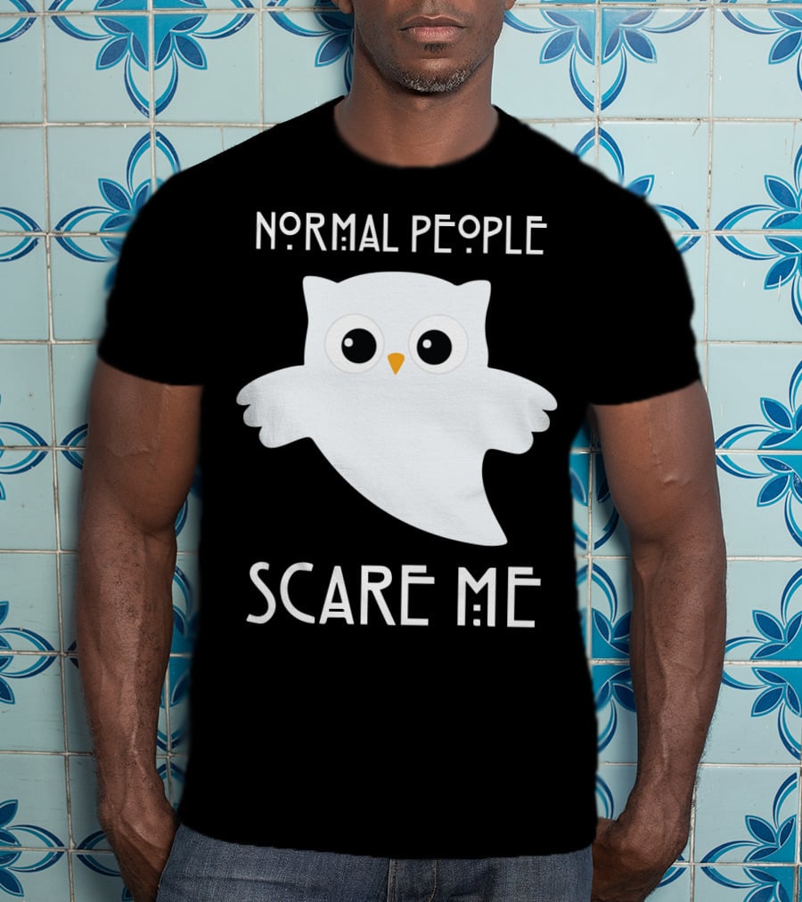 Normal People Scare Me Owl T-Shirt