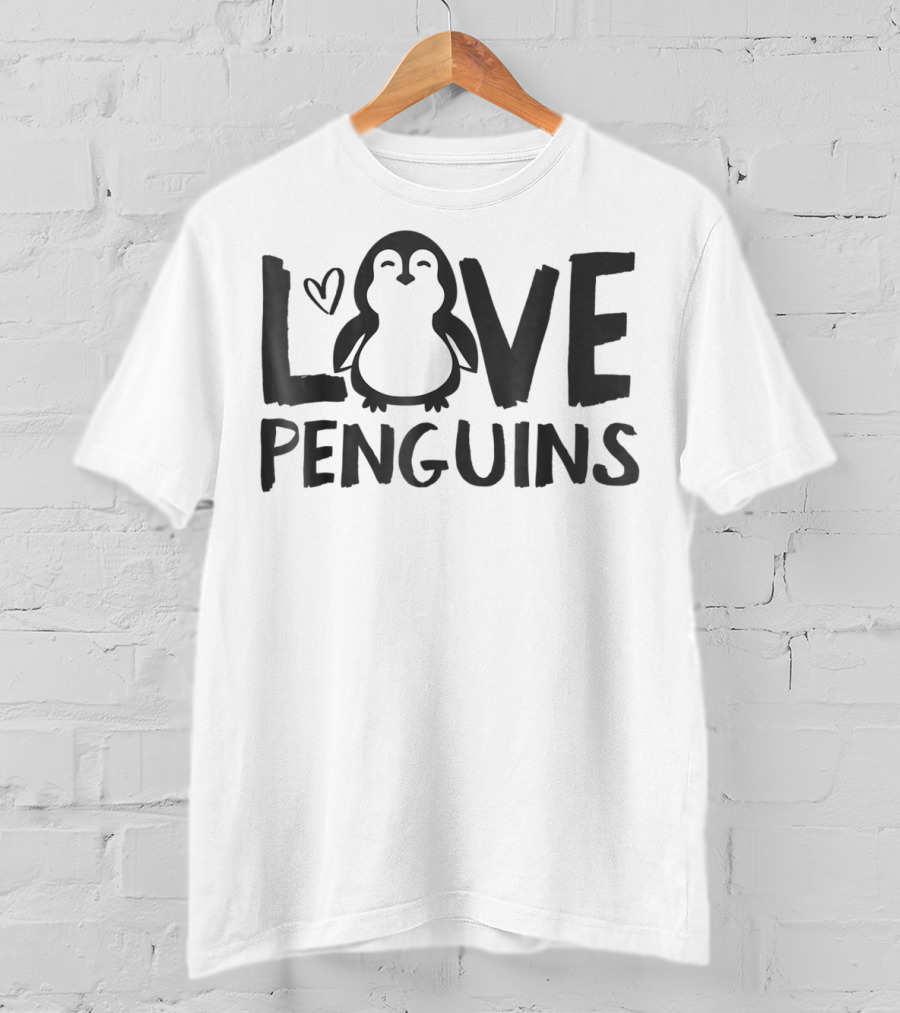 Love Penguins Cute Heart Penguin Lovers T-Shirt