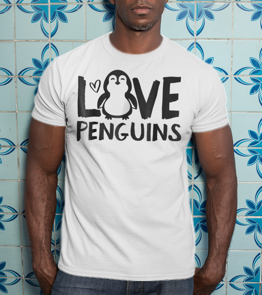 Love Penguins Cute Heart Penguin Lovers T-Shirt