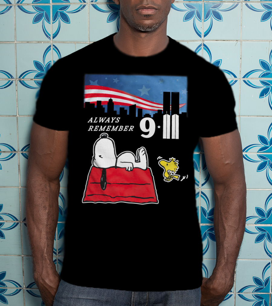 Always Remember 9 11 Snoopy Peanuts Movie Twin Towers T-Shirt