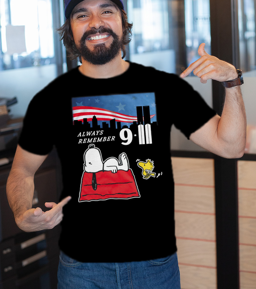 Always Remember 9 11 Snoopy Peanuts Movie Twin Towers T-Shirt