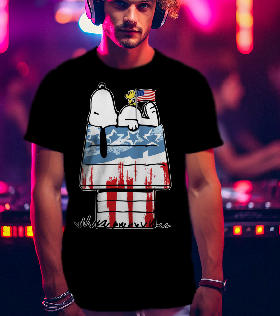 America Snoopy Patriotic The Peanuts Movie Homeland T-Shirt