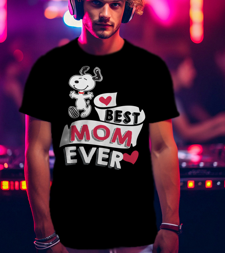 Best Mom Ever Snoopy Mother's Day Peanuts Movie T-Shirt