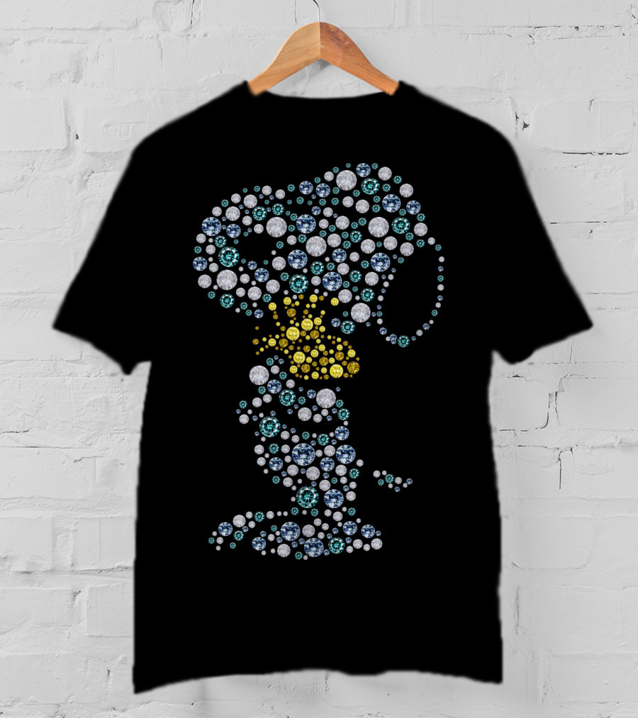 Bubble Dog Snoopy Peanuts Movie Crystal T-Shirt