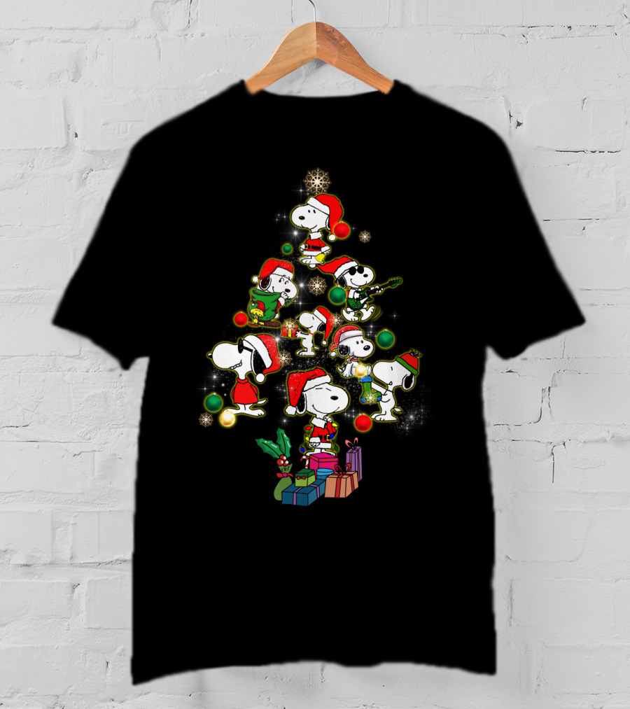 Snoopy Christmas Tree Peanuts Movie Holiday T-Shirt