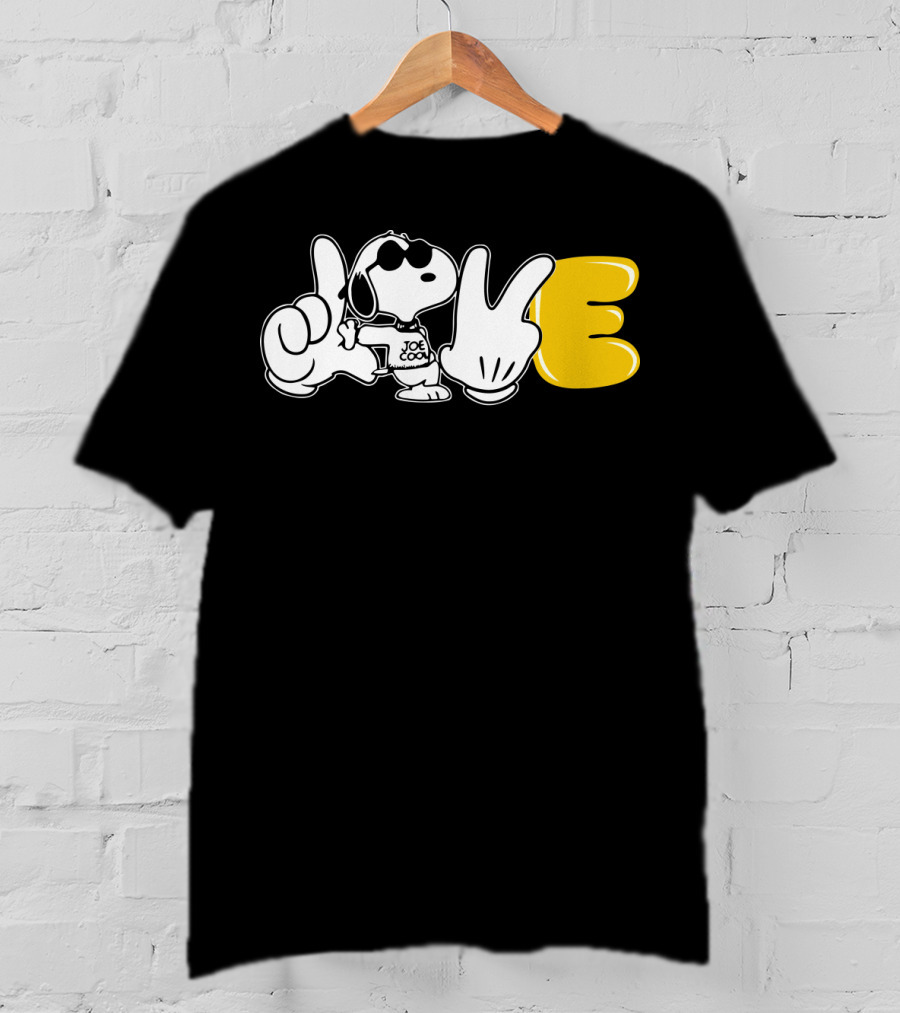 Love Sign Language Joe Cool Snoopy The Peanuts Movie T-Shirt