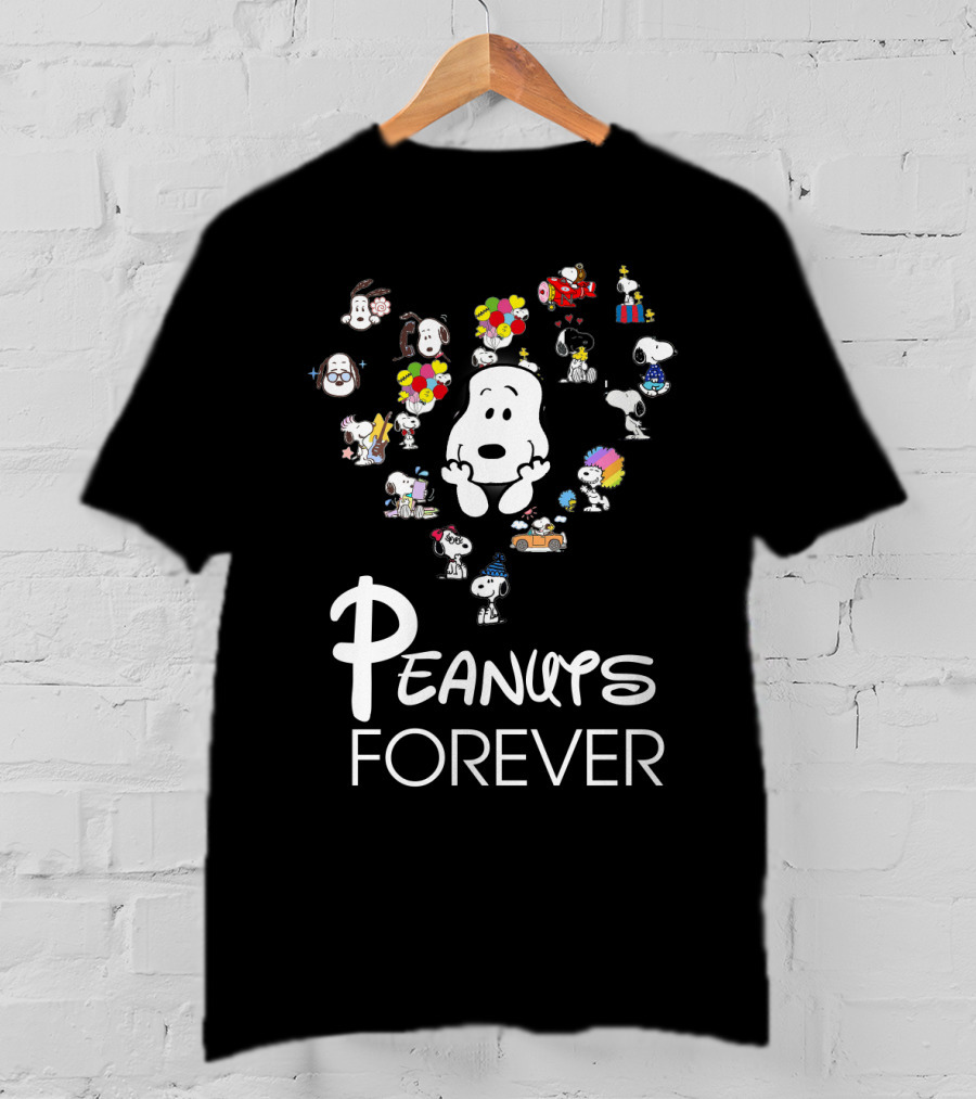 Peanuts Forever Snoopy The Peanuts Movie Characters Cartoon Icons T-Shirt
