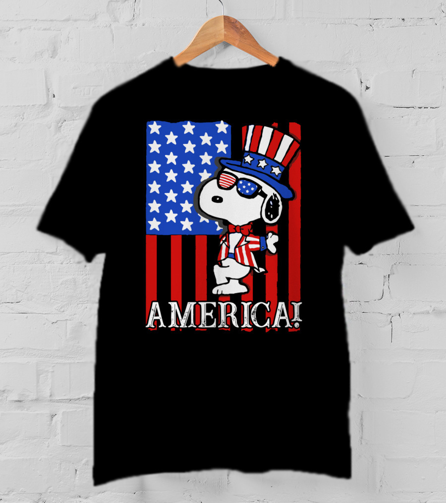 Peanuts Snoopy America Patriotic The Peanuts Movie T-Shirt