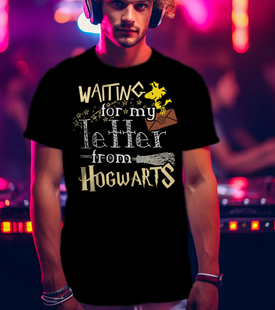 Waiting For My Letter From Hogwarts Snoopy The Peanuts Movie T-Shirt
