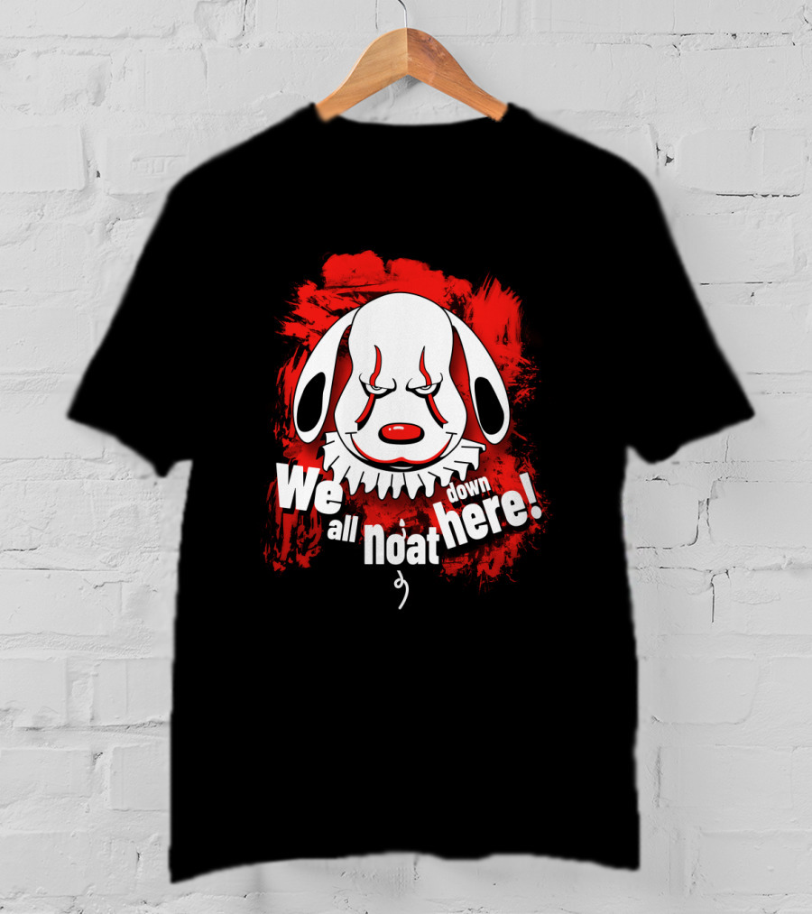 We All Float Pennywise Halloween Peanuts Snoopy Crossover T-Shirt