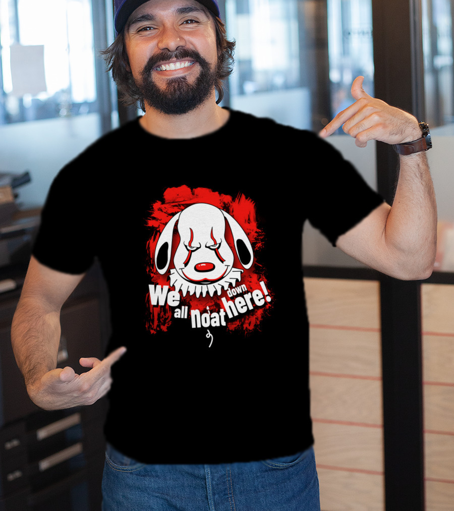 We All Float Pennywise Halloween Peanuts Snoopy Crossover T-Shirt