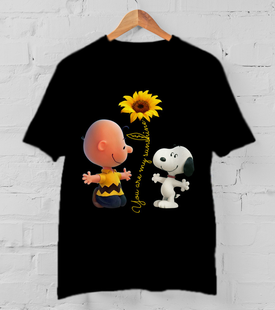 You Are My Sunshine Sunflower Hippie Snoopy The Peanuts Movie T-Shirt