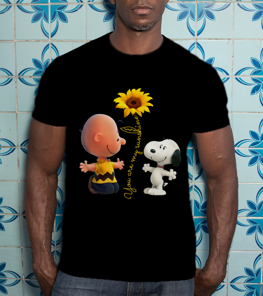 You Are My Sunshine Sunflower Hippie Snoopy The Peanuts Movie T-Shirt