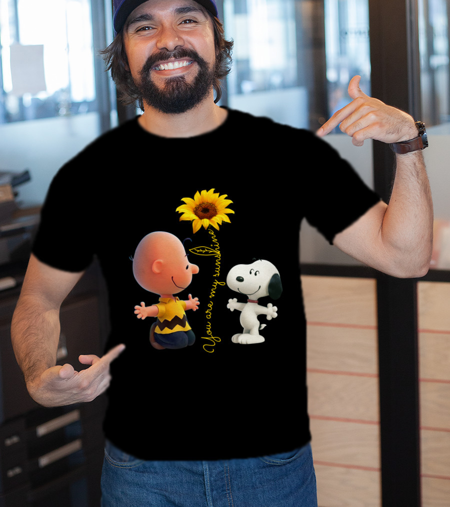You Are My Sunshine Sunflower Hippie Snoopy The Peanuts Movie T-Shirt