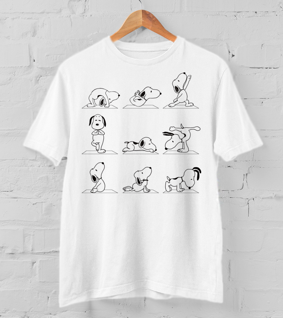 Snoopy Yoga Poses The Peanuts Movie Styles T-Shirt