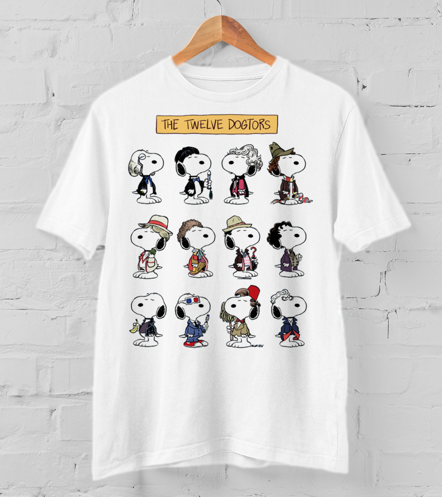 Doctor Snoopwho The Twelve Dogtors Snoopy Peanuts T-Shirt