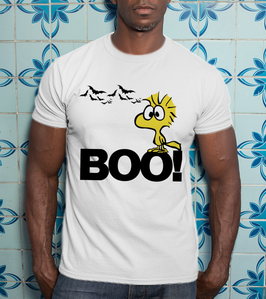 Woodstock Boo Halloween The Peanuts Movie Snoopy Bats T-Shirt