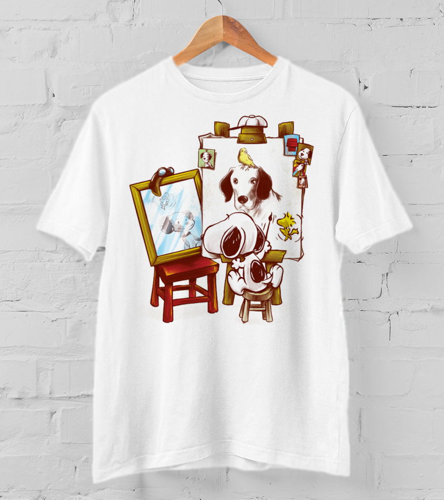 Snoopy Drawing Himself With Woodstock From The Peanuts Movie T-Shirt
