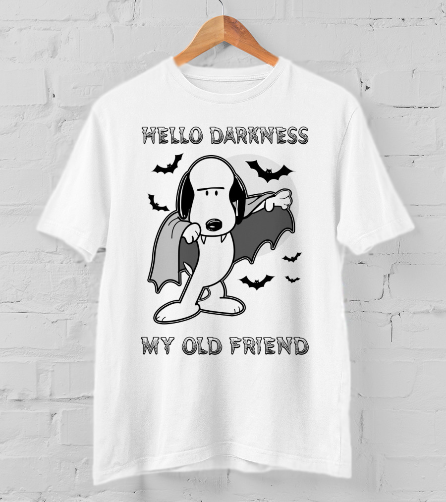 Snoopy Vampire Hello Darkness My Old Friend Peanuts Movie T-Shirt