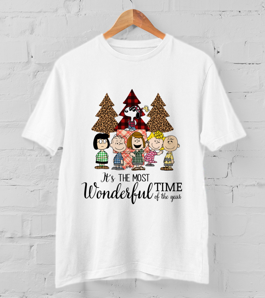 It's The Most Wonderful Time Of The Year Snoopy The Peanuts Movie Christmas Characters T-Shirt