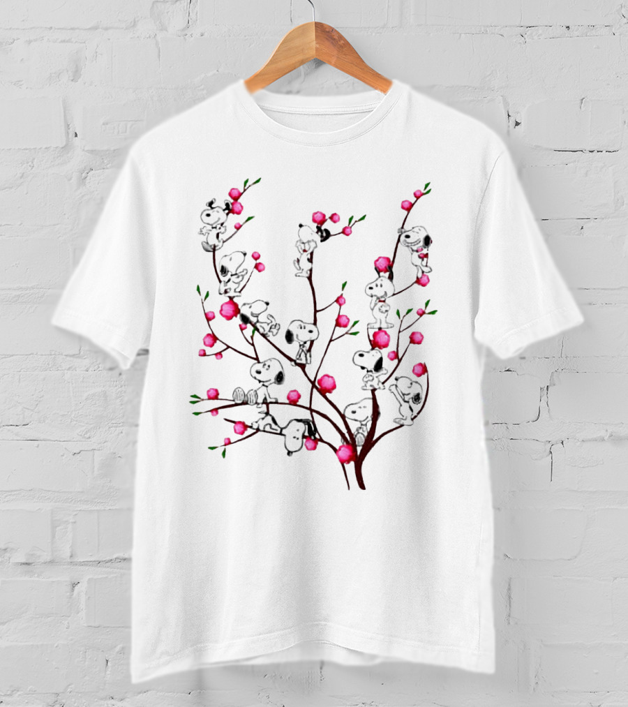 Peach Tree Snoopy The Peanuts Movie T-Shirt