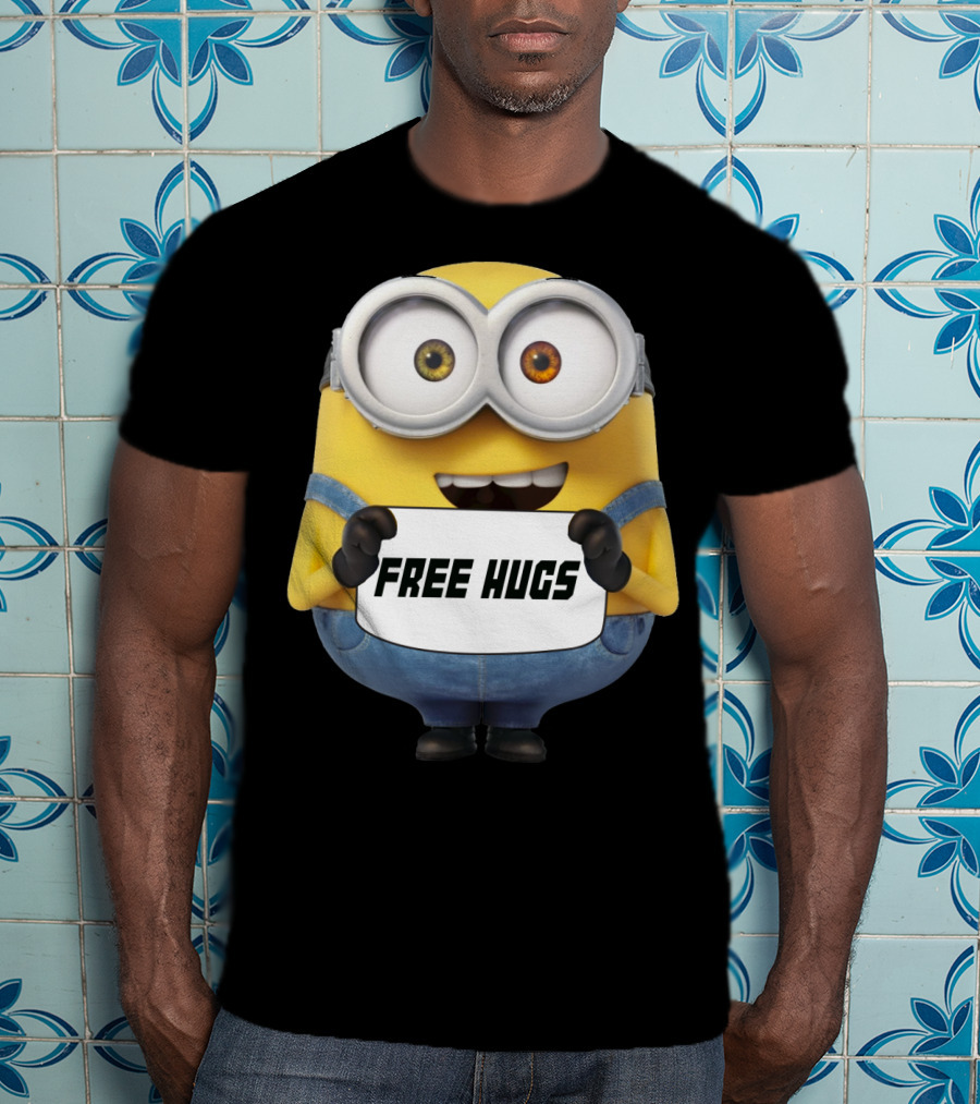 Free Hugs Bob Minion Despicable Me Sign T-Shirt