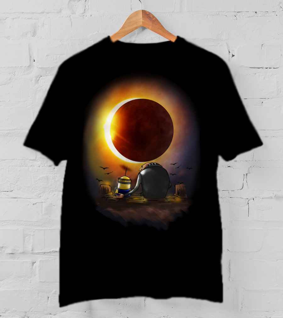 Gru And Kevin Watching Solar Eclipse Minions Despicable Me T-Shirt