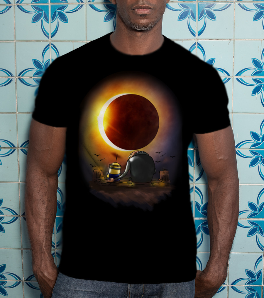 Gru And Kevin Watching Solar Eclipse Minions Despicable Me T-Shirt