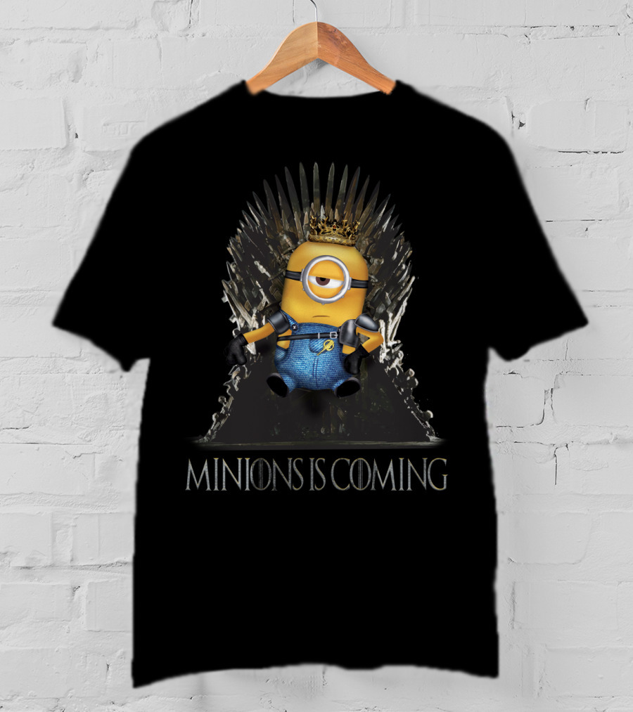 Minions Is Coming Despicable Me Game Of Thrones Iron Throne Crossover T-Shirt