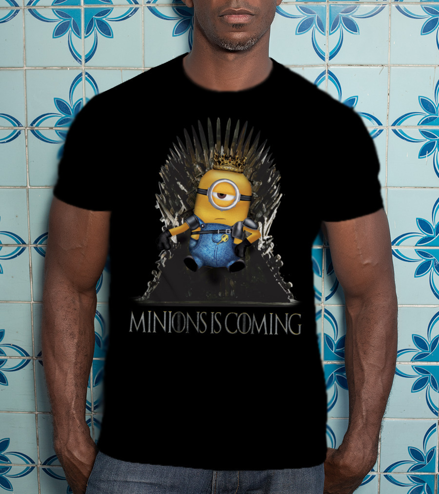 Minions Is Coming Despicable Me Game Of Thrones Iron Throne Crossover T-Shirt