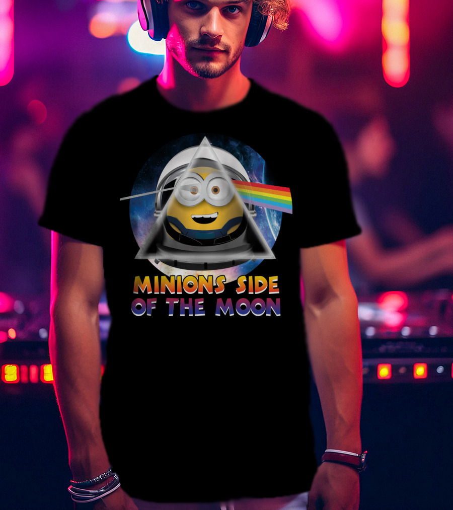Minions Side Of The Moon Despicable Me Parody Pink Floyd T-Shirt