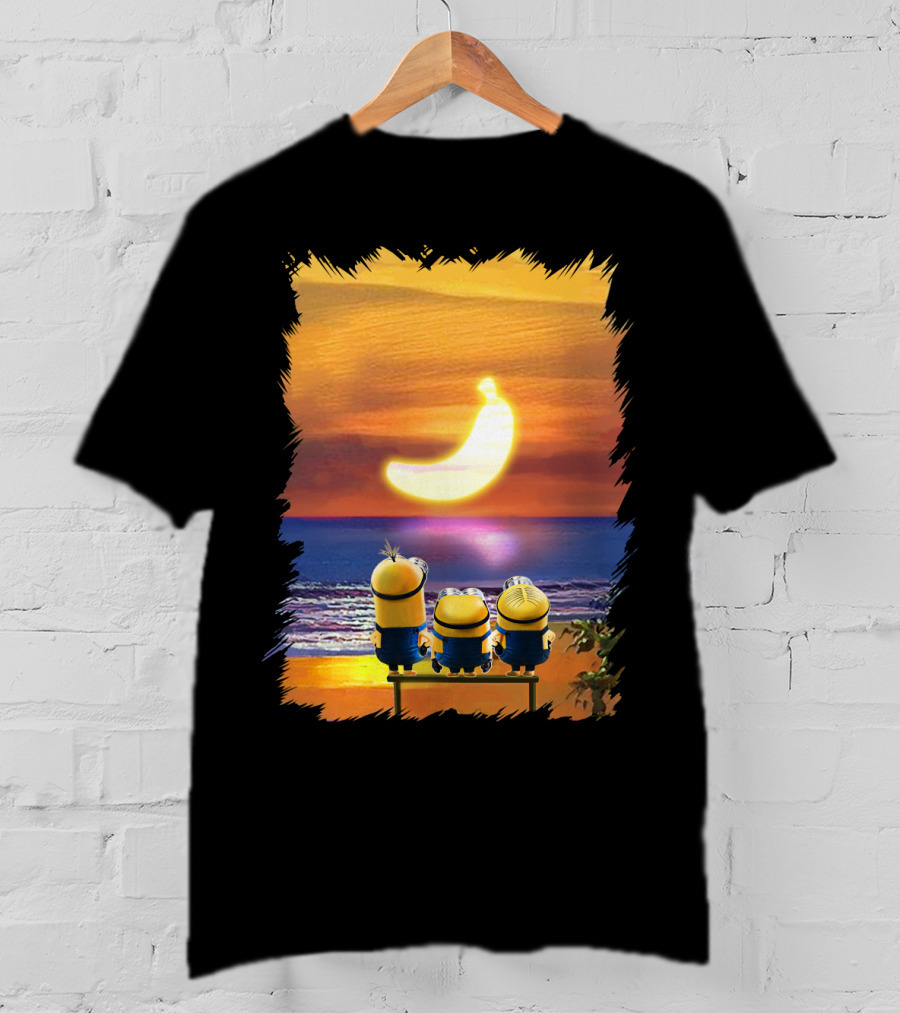 Minions Sunset Banana Over Ocean Despicable Me T-Shirt