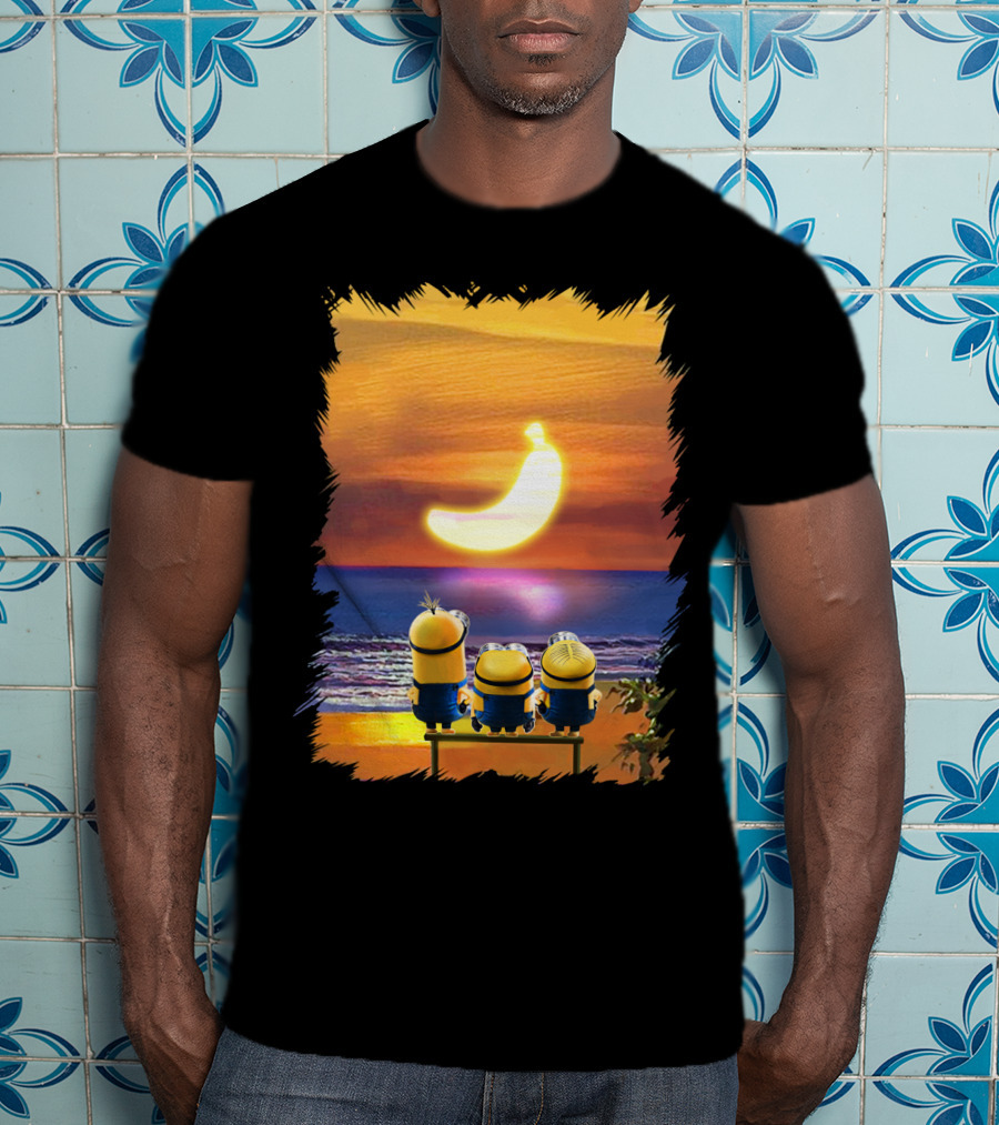 Minions Sunset Banana Over Ocean Despicable Me T-Shirt
