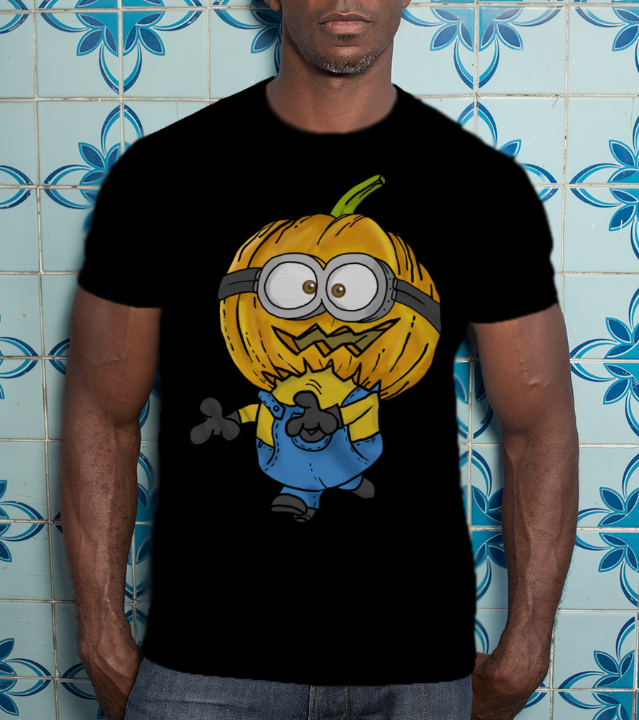 Pumpkin Head Minion Halloween Despicable Me Fun T-Shirt