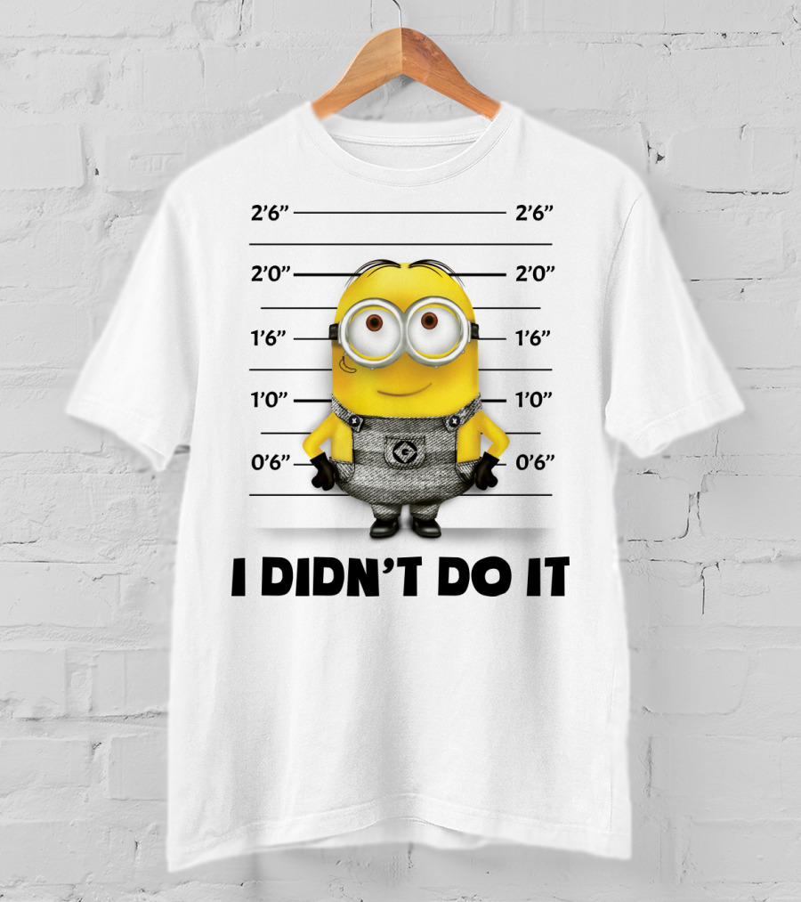I Didn't Do It Minion Mugshot Despicable Me Naughty T-Shirt