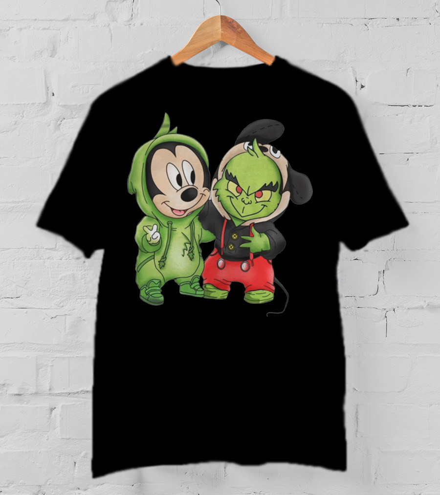 Baby Mickey Grinch Mashup Hoodie Characters T-Shirt