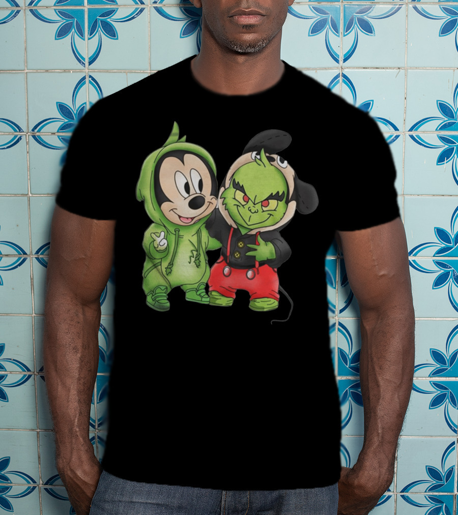 Baby Mickey Grinch Mashup Hoodie Characters T-Shirt